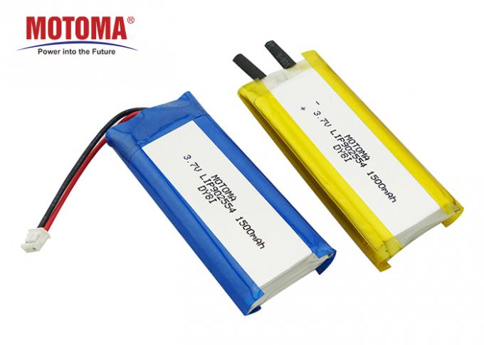 Batterij van het 500 cycli de Medische Lithium, Lipo-Batterij 3,7 V 1500mah 0