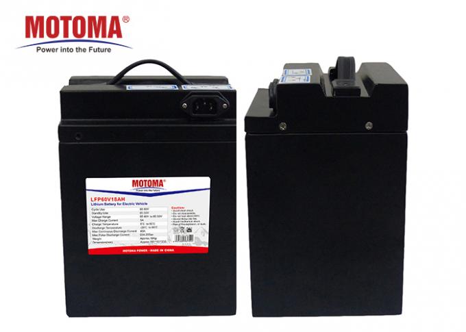 Snel het Laden Elektrische Autopedlifepo4 Batterij 60V 18Ah Hoge Macht 0